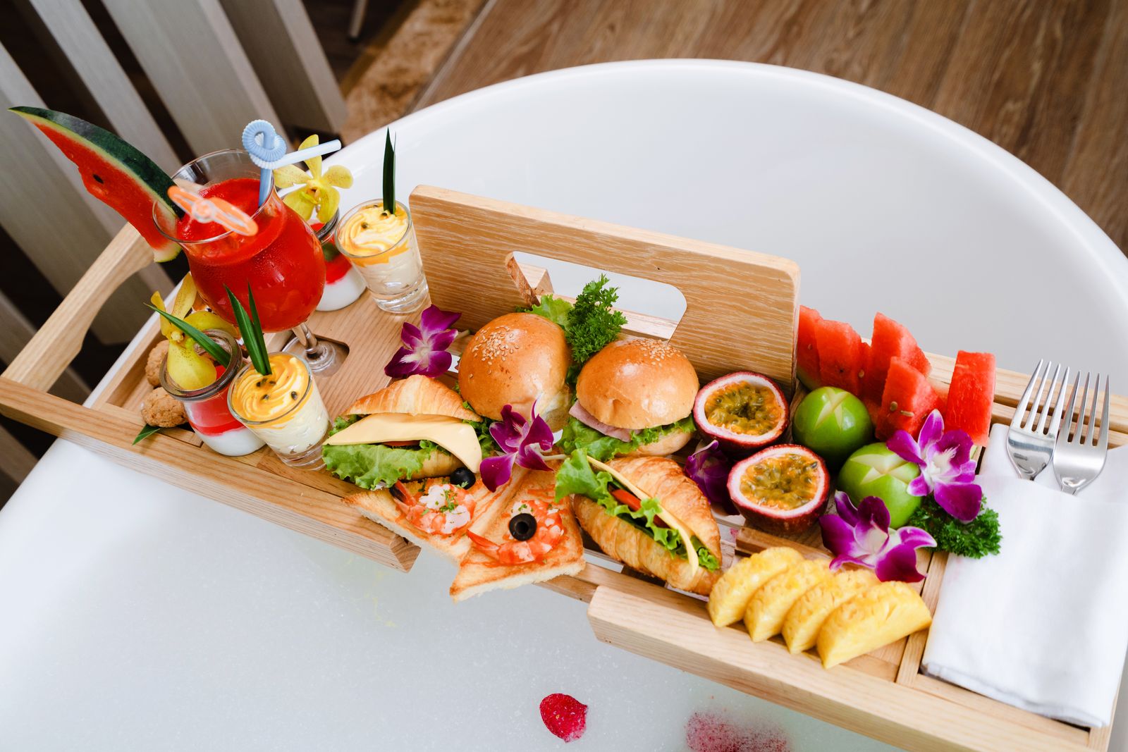 Breakfast dish at Azure Bay